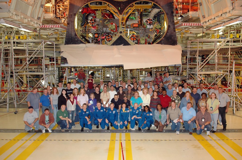 STS 121 Crew at OPF Feb 06
